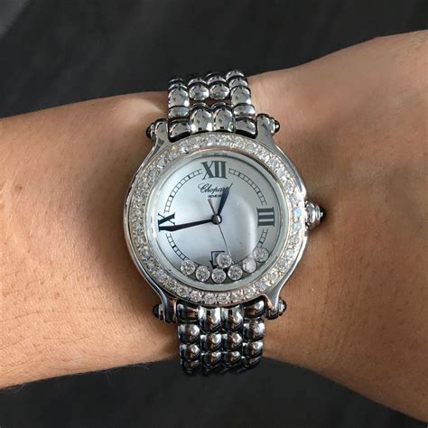 replica chopard watches happy sport|chopard ladies watch floating diamonds.